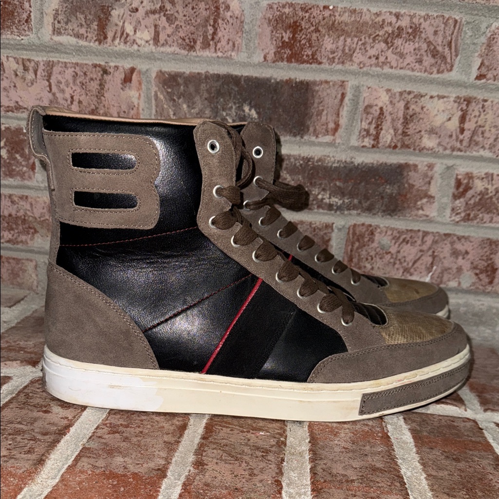 Men's Brett Johnson Starry Night High-Top Sneakers In Black And Brown Size 13